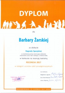 Barbara Zarska dyplom 2